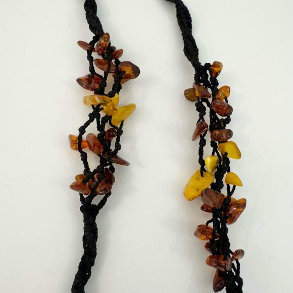 Baltic Amber Necklace Extra Long Layered Multi-Color (N963) - Picture 3 of 6